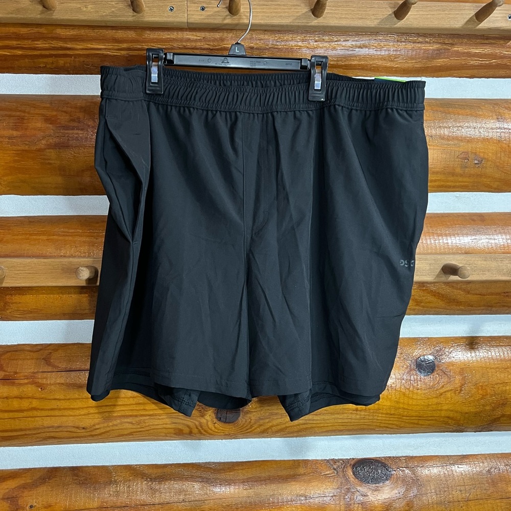 DSG Black Men's Agility‎ 2-n-1 5" inseam Shorts XXL